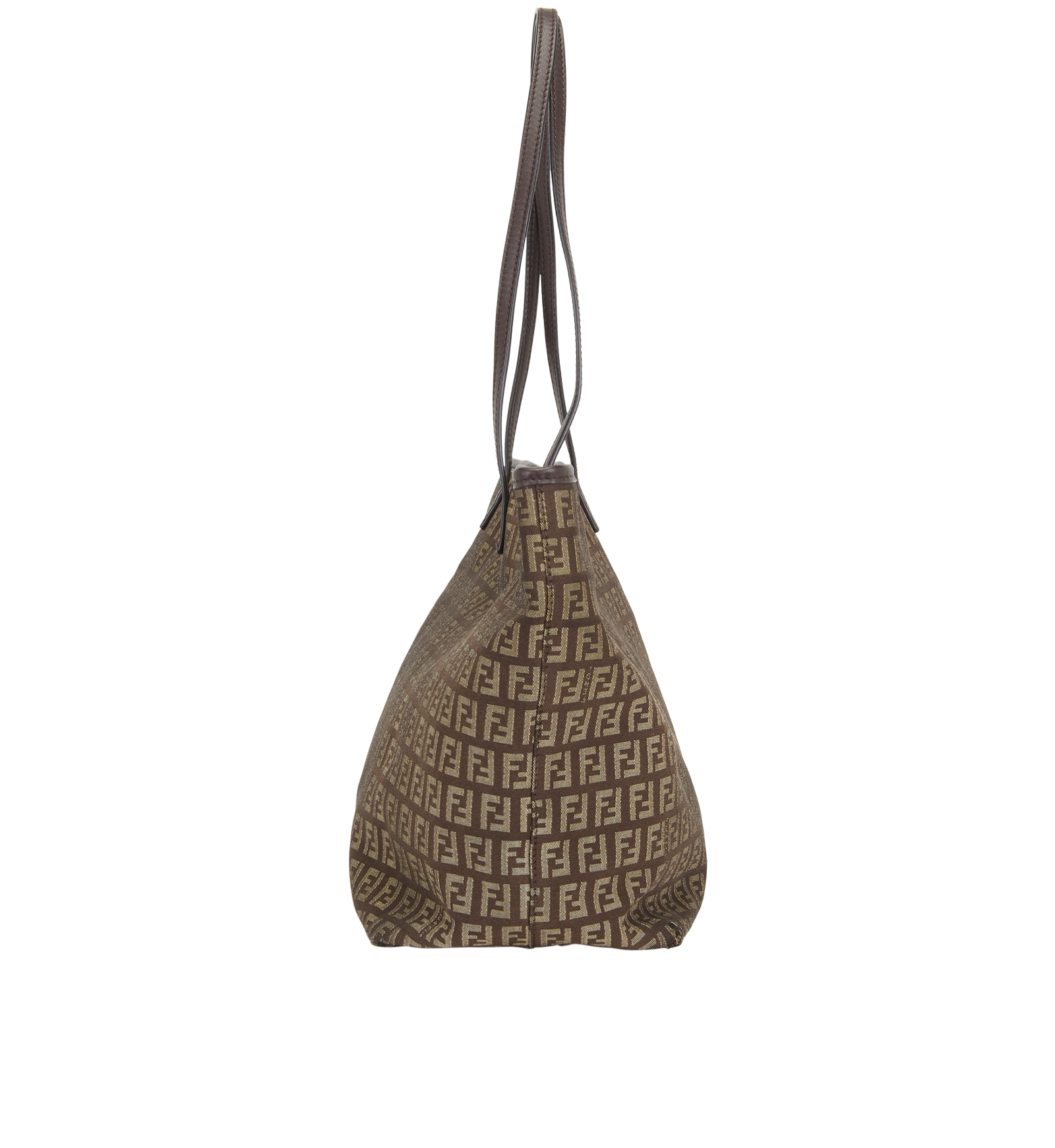 Zucca Tote Bag, &pound;290, Handbags, Brown, Canvas, Side view